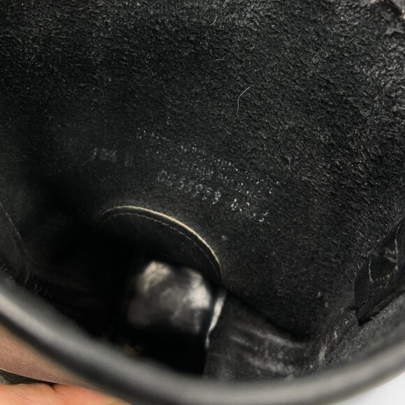 REV Black Square Toe Leather Harness Motorcycle Biker Boots Men's 10.5 - Picture 11 of 14